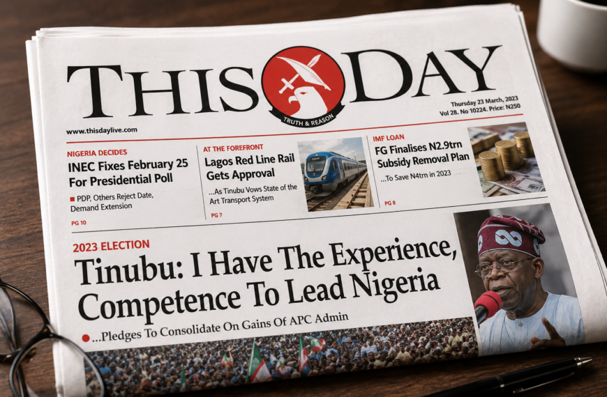 ThisDay Newspaper: Latest Nigerian News & Headlines